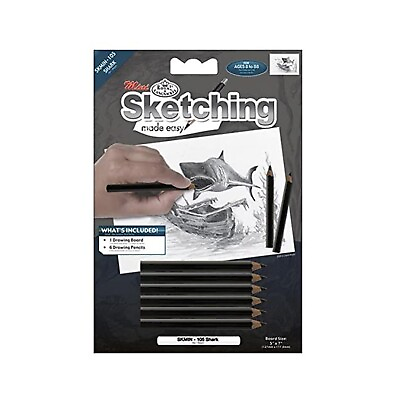 #ad Shark Craft Kit Shark Mini Sketching Made Easy Kit 5in. x 7in. norskmin105 $5.49