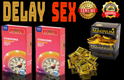 #ad 100 PACK BULK TROJAN MAGNUM CONDOMS 24 DELAY SEX PROLONG SEX CONDOM FOR MALE $63.99