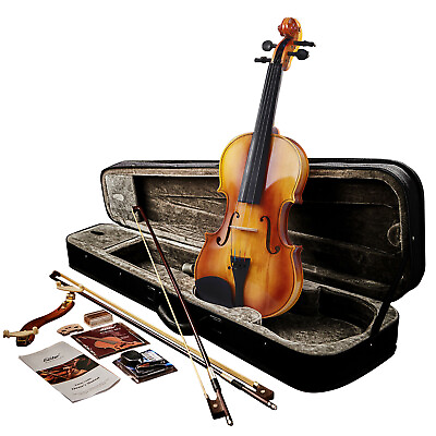 #ad 🎻 Eastar 4 4 Full Size Fiddle Acoustic Violin With Hard Case Shoulder Rest Bow $75.00