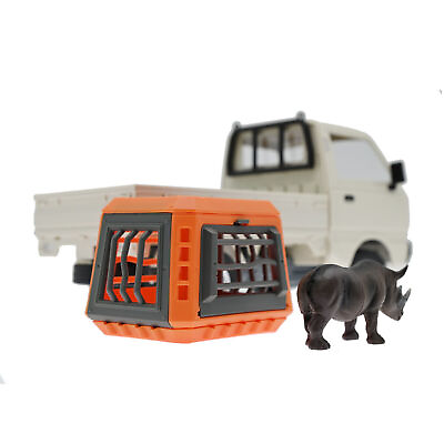 #ad #ad Simulation Animal Cage amp; Rhino for WPL MN Model Pickup Truck RC Car Modification $12.73