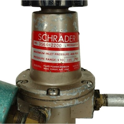 #ad Pneumatics Schrader Bellows 3564 2200 Pressure Regulator and Monnier Bros Gauge $152.00