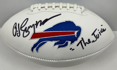 #ad #ad Oj Simpson Signed Buffalo Bills Logo Football Juice Inscript Autograph Beckett $200.00