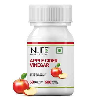 #ad INLIFE Apple Cider Vinegar for Weight Management Metabolism Detox 60 Capsules $17.81