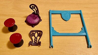 #ad 5 pc Monster High Parts Lot Furniture As Is Replacement OOAK Repair Resell $10.59