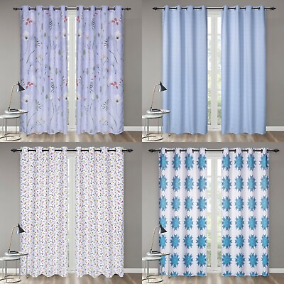 #ad Blackout Curtains Thermal Insulated Light Blocking Grommets Curtain 2 Panels US $37.99