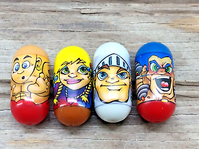 #ad Lot of 4 Vintage Ja Ru Crazee Jumpin Beans Mighty Beanz 2004 Weight Lifter Yoga $10.99