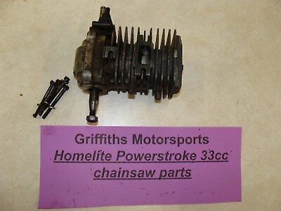 Homelite gas chainsaw 33CC Powerstroke engine crankcase cylinder piston #ad #ad $24.00