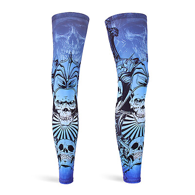 #ad Women Men Tattoo Leg Sleeves Knee Compression Cooling Cover Outdoor Sport $24.99