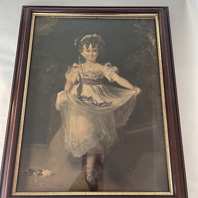 #ad #ad Miss Louisa Murray By Sir Thomas Lawrence Vintage Print Wood Framed 18x14” $43.16