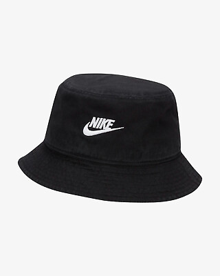 #ad #ad Nike Apex Futura Washed Bucket Hat Size M Black White Cotton FB5381 010 $28.35