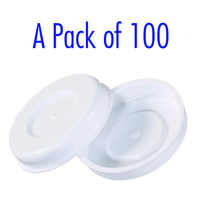 #ad 100PC 2Inch Light Round Plastic White End Caps for Kraft Mailing Tubes $17.99