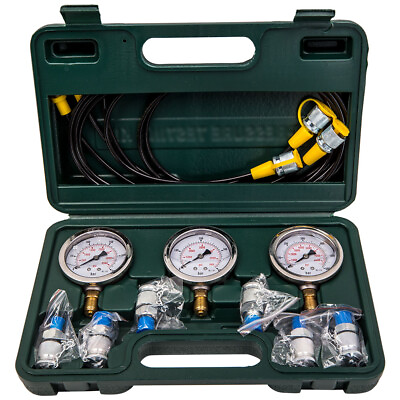 #ad #ad Hydraulic Pressure Testing Gauge Diagnostic Couplings Kit For Excavator $43.88