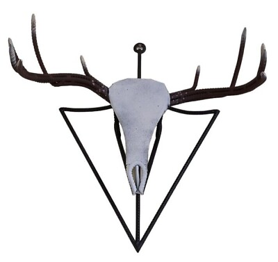 #ad Deer skull 10 point European mount metal art rebar taxidermy $275.00