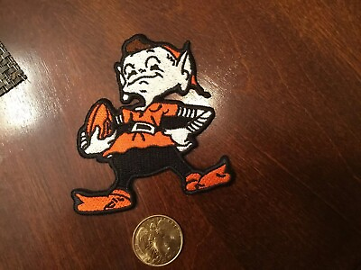#ad Cleveland Browns embroidered iron on Patch Vintage NFL TOP quality 3.5” X 3quot; $5.95