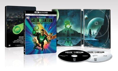 #ad Green Lantern: Beware My Power STEELBOOK 4K UltraHD Blu Ray Digital NEW SEALED $14.99