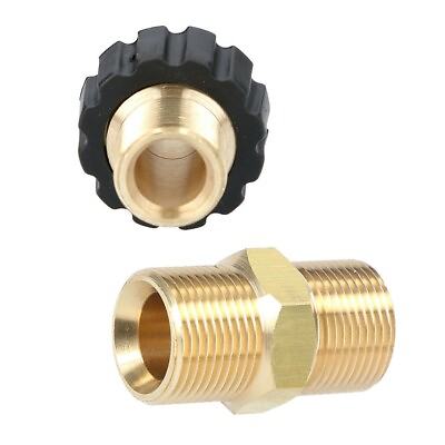 #ad Solid Brass Garden Hose Quick Connect Pressure Washer Tap Adapter Accessory New $9.08