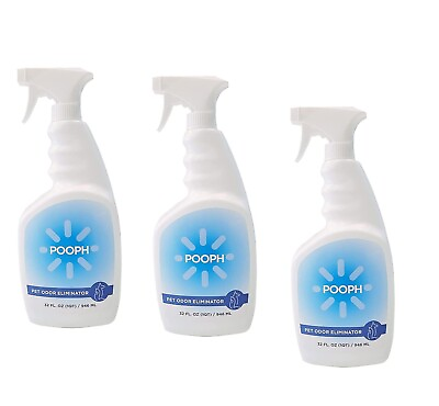 #ad 3 xPooph Pet Odor Eliminator 32Oz Spray Dismantles Odors on a Molecular Basis $59.99