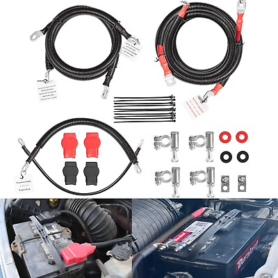 #ad For Ford 6.0L Powerstroke Battery Cables Kit 03 07 Superduty F250 F350 F450 $298.99