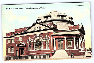 #ad Abilene Texas St Paul#x27;s Methodist Church old postcard #2 A921 $5.99