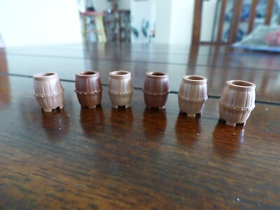 #ad Lego Compatible Lot Of 8 Barrel Beer Drinks Minifigure Accessory Brown $4.97