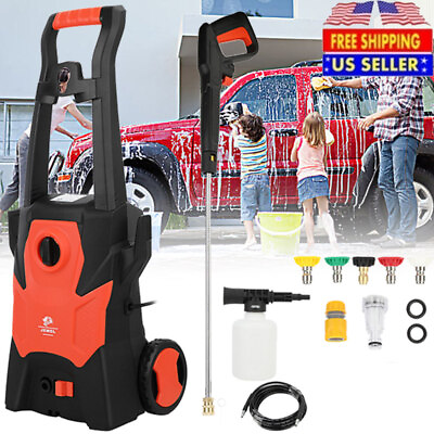 #ad 1600W Powerful Electric Pressure Washer 1740 Max PSI 160BAR Washer with Nozzles $99.99
