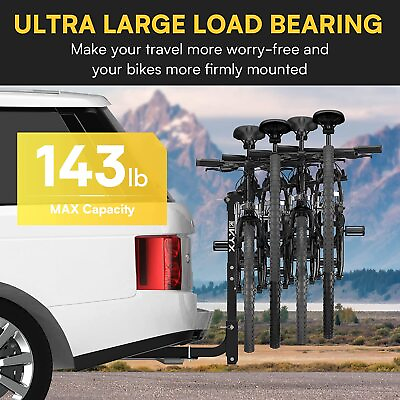 #ad 4 Bike Car Hitch Racks For 2 in.Hitch Bicycle Racks with Easy Assembly For Car $81.99