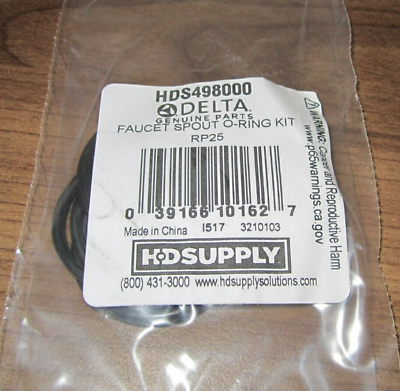 HD Supply Genuine Delta Parts RP25 Faucet Spout O Ring Kit .. new in bag $14.95