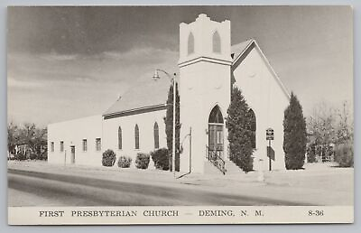 Deming NM First Presbyterian Church Entrance Is Into Bell Tower 1940s Bamp;W #ad #ad $6.00