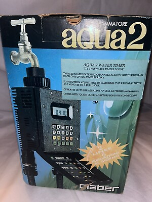 #ad Claber Aqua 2 Water Timer Program 2 Channels Up to 4 Times a Day NOS NEW 8442 $89.00
