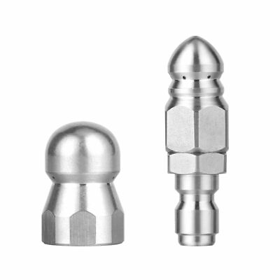 #ad 1 4#x27;#x27; 3 8quot; Sewer Jetter Rotating Nozzle for Pressure Washer Connect for Drain US $8.73