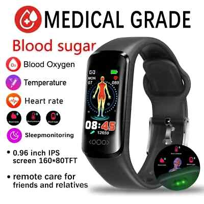 #ad Smart Blood Glucose Blood Pressure and Blood Oxygen Monitoring Bracelet $33.99