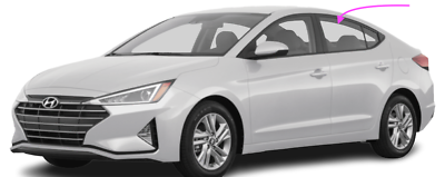 #ad Fits 2017 2020 Hyundai Elantra 4Door Sedan Driver Left Rear Door Window Glass $114.95
