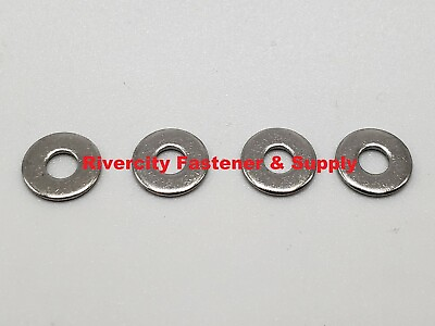 #ad 50 #4 Flat Washers Stainless Steel Number 4 washer ID: 1 8 x OD: 5 16 x .032 $7.88