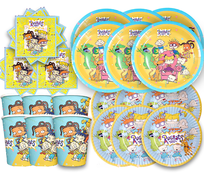 #ad RUGRATS CUPS PLATE BANNER PARTY TABLE COVER SUPPLIES BALLOON CUPCAKE TOPPER CAKE $6.99