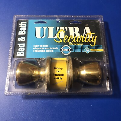 #ad Bed amp; Bath ultra security privacy polished brass 97601 $5.85