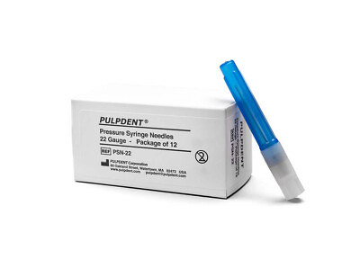 #ad Pulpdent PSN 22 RC Dental Pressure Syringe Needles 22 Gauge 12 Bx $19.95