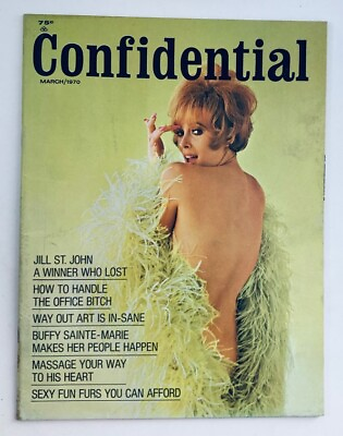 #ad VTG Confidential Magazine March 1970 Vol 18 No. 3 Jill St. John No Label $39.95