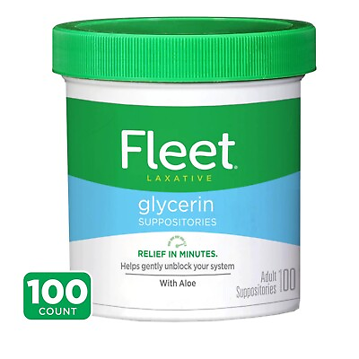 #ad Fleet Laxative Glycerin Suppositories Adult Suppositories 100 Count $10.39