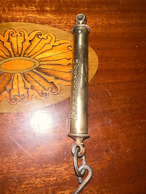 #ad VINTAGE BRASS GOLD SCALES BY SALTER TROY WEIGHT 0 20LB GBP 10.00
