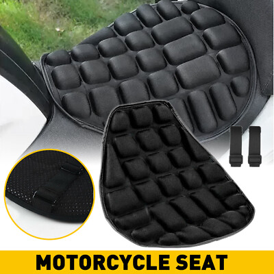 #ad #ad Motorcycle Comfort Gel Cushion Pillow Seat Pad Relief Pressure Cover Breathable $16.14