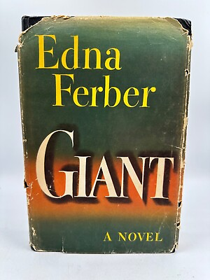 #ad GIANT by Edna Ferber HC 1952 Sears Readers Club Dust Cover $18.99