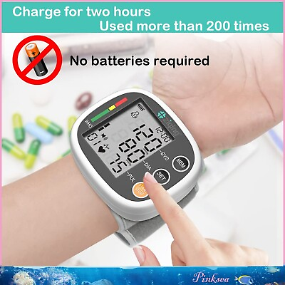 #ad Automatic Wrist High Blood Pressure Monitor BP Cuff Machine Heart Rate Gauge $12.99