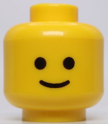 #ad Lego Yellow Minifig Head Standard Grin Pattern $1.15