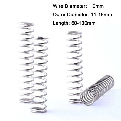 #ad 1.0mm Wire Dia Compression Pressure Springs O.D 11 16mm Galvanized Spring Steel $33.90