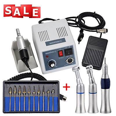 #ad Dental Lab fit Marathon III Electric Micromotor Straight Contra Angle Handpiece $16.99