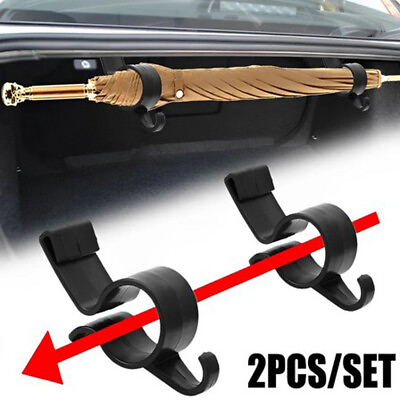 #ad 2Pcs Car Trunk Umbrella Hook Organizer Holder Hanger Clip Fastener Accessories C $3.87