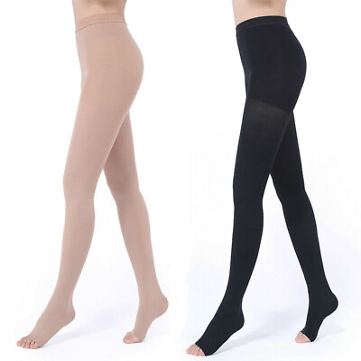 #ad Medical Pantyhose Support Open Toe Opaque Compression Stockings 23 32 mmHg Hose $28.86