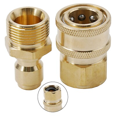 #ad Brass Quick Connect Kit for High Pressure Washer Spout 200bar Working Pressure $13.14