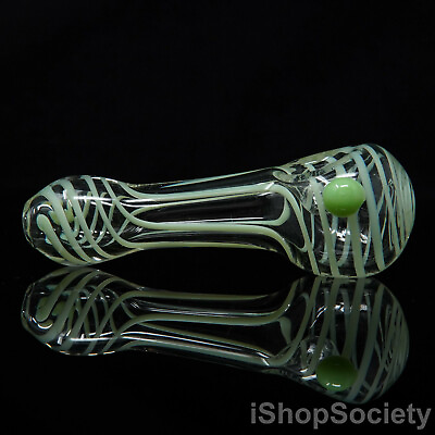#ad 4.5quot; Clear Neon Color Lines Tobacco Smoking Pipe Thick Collectible Pipes P552B $12.99
