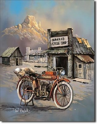 #ad Ted Blaylock: Apache High Speed Motorcycle Metal Tin Sign SKU 1030 $12.98